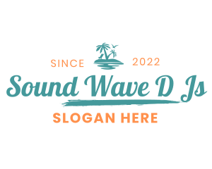 Tropical Beach Wordmark logo design