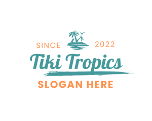 Tropical Beach Wordmark logo design