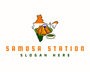 Indian Samosa Snack logo