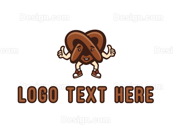 Pretzel Thumb Cartoon Logo