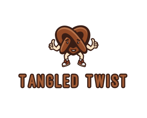 Pretzel Thumbs Up Cartoon logo