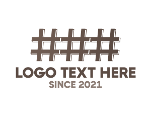 Brown Hashtag Fence logo