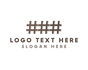 Brown Hashtag Fence Logo