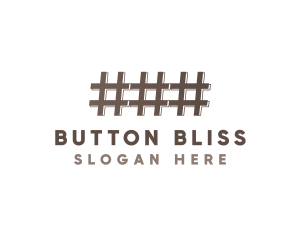 Brown Hashtag Fence logo design