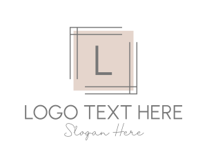 Lettermark - Minimalist Square Frame Lettermark logo design