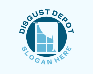 Blue Window Drapery logo design