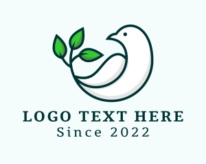 Peace Leaf Dove Religion  logo