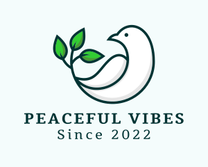 Peace Leaf Dove Religion  logo design