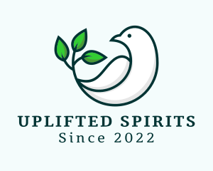 Peace Leaf Dove Religion  logo design