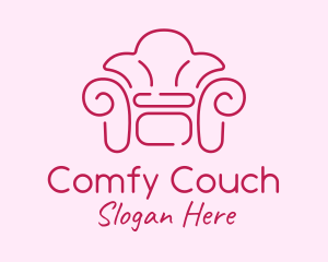 Fancy Pink Couch logo design