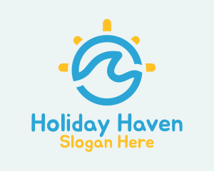 Ocean Sun Holiday logo design