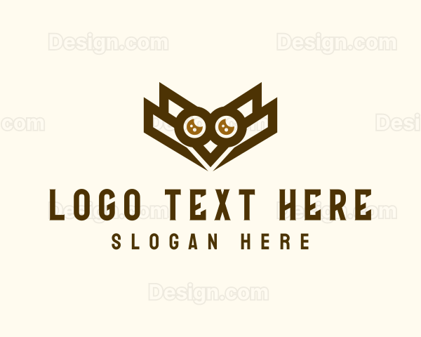 Geometric Owl Head Logo