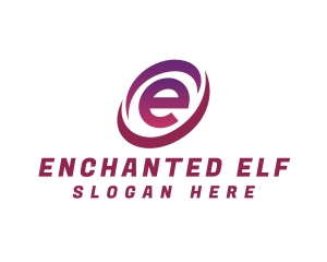 Digital Tech Letter E logo design