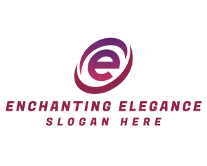 Digital Tech Letter E logo design