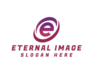 Digital Tech Letter E logo design