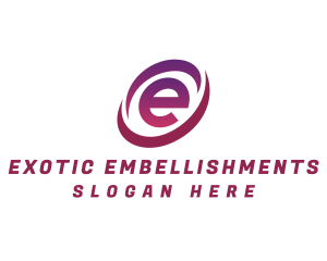 Digital Tech Letter E logo design