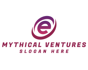 Digital Tech Letter E logo design