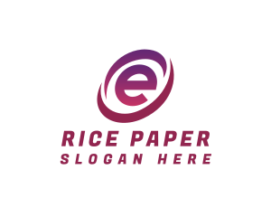 Digital Tech Letter E logo design