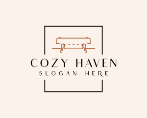 Wood Table Furniture logo design