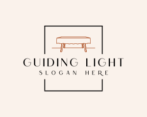 Wood Table Furniture logo design