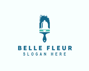 Bell Paint Brush logo design