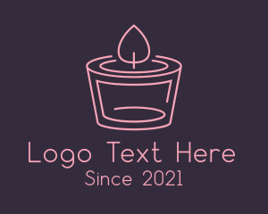 Pink Candle Flame logo