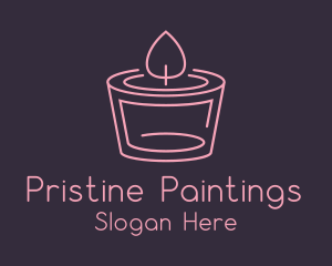 Pink Candle Flame Logo