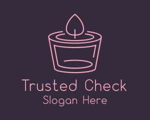 Pink Candle Flame Logo