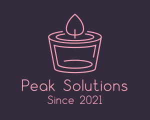 Pink Candle Flame logo