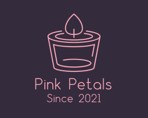 Pink Candle Flame logo design