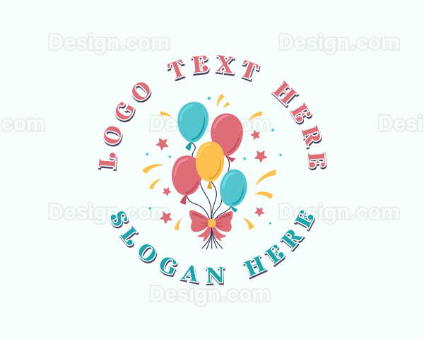 Birthday Party Balloons Logo