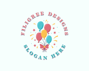 Birthday Party Balloons  Logo