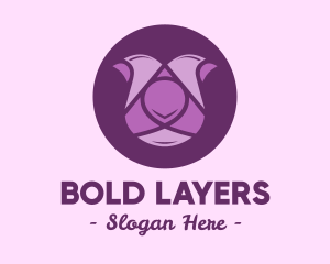 Purple Tulip Flower logo design