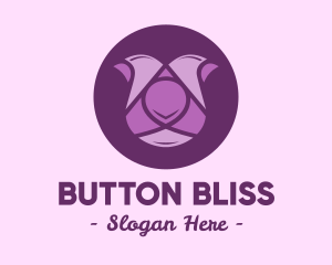 Purple Tulip Flower logo design