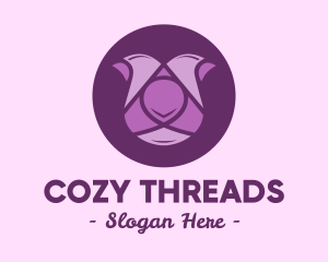 Purple Tulip Flower logo design