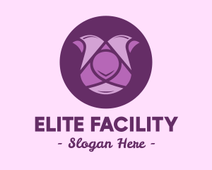 Purple Tulip Flower logo design