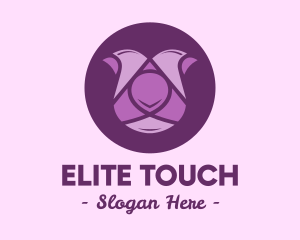 Purple Tulip Flower logo design