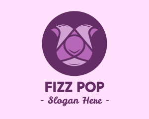 Purple Tulip Flower logo design