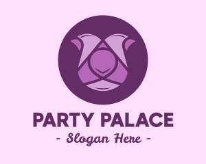 Purple Tulip Flower logo design