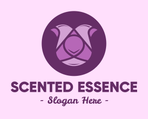 Purple Tulip Flower logo design