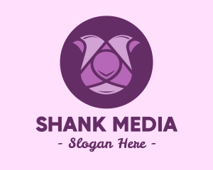 Purple Tulip Flower logo design