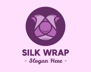 Purple Tulip Flower logo design