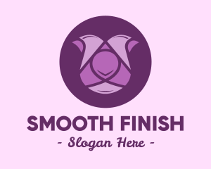 Purple Tulip Flower logo design