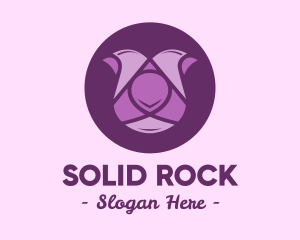 Purple Tulip Flower logo design