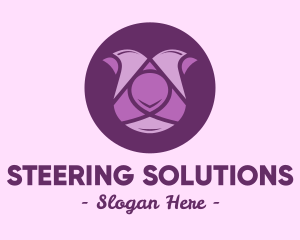 Purple Tulip Flower logo design