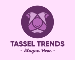 Purple Tulip Flower logo design