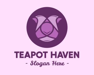 Purple Tulip Flower logo design