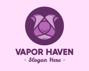 Purple Tulip Flower logo design