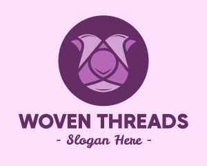 Purple Tulip Flower logo design