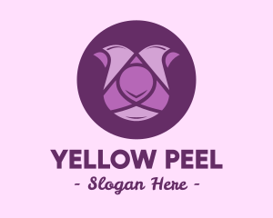 Purple Tulip Flower logo design